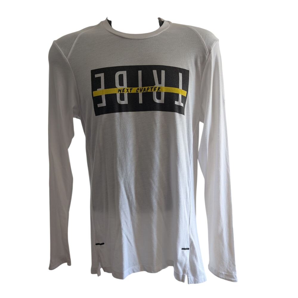Nike Dri-FIT Tribe Next Chapter Long Sleeve Shirt White Black Yellow Men’s Small